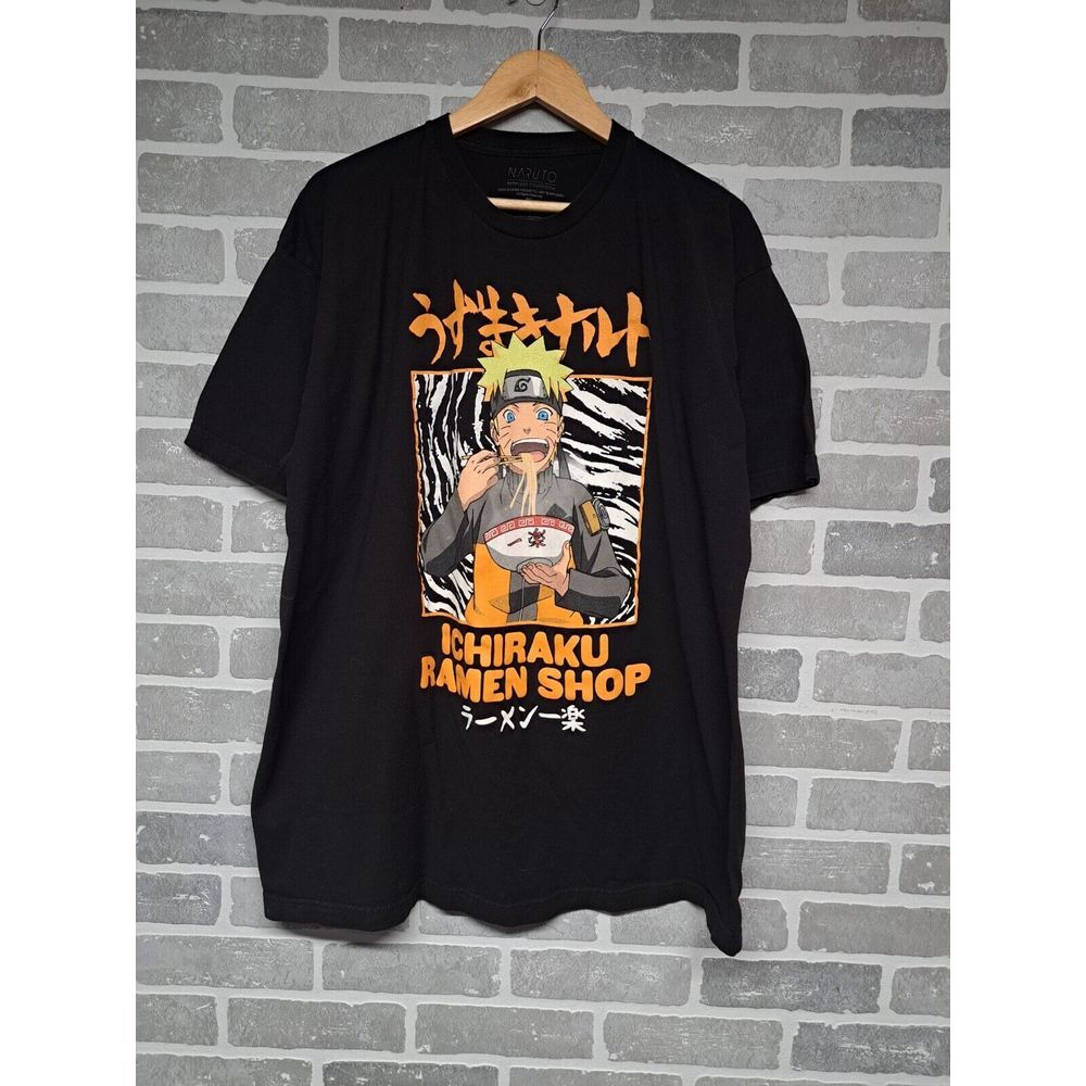Naruto Shippuden Ichiraku Ramen Shop Black T-shirt. Men's Size 2XL‎